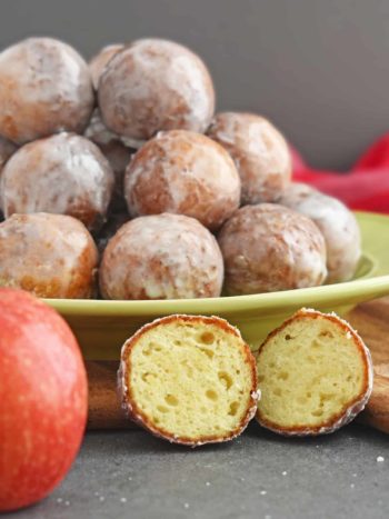 Mashed Potatoes Doughnut Holes: tender and slightly sweet on the inside and crispy on the outside with the delicious icing coating. | olgainthekitchen.com