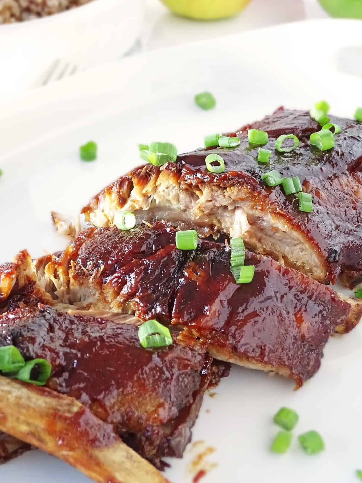Sweet BBQ Pork Ribs in Slow Cooker: sweet, fall-apart pork ribs, crispy on top, great for any occasion. | olgainthekitchen.com