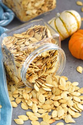 Roasted Pumpkin Seeds: an easy step-by-step classic Ukrainian tutorial on how to roast this healthy snack your whole family will love. Crunchy and delicious every time. | olgainthekitchen.com