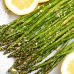 Roasted Asparagus with Parmesan: an easy and super tasty side dish to any main dish in 20 minutes. We like these with grilled pork, beef, chicken or any salmon dish. | olgainthekitchen.com