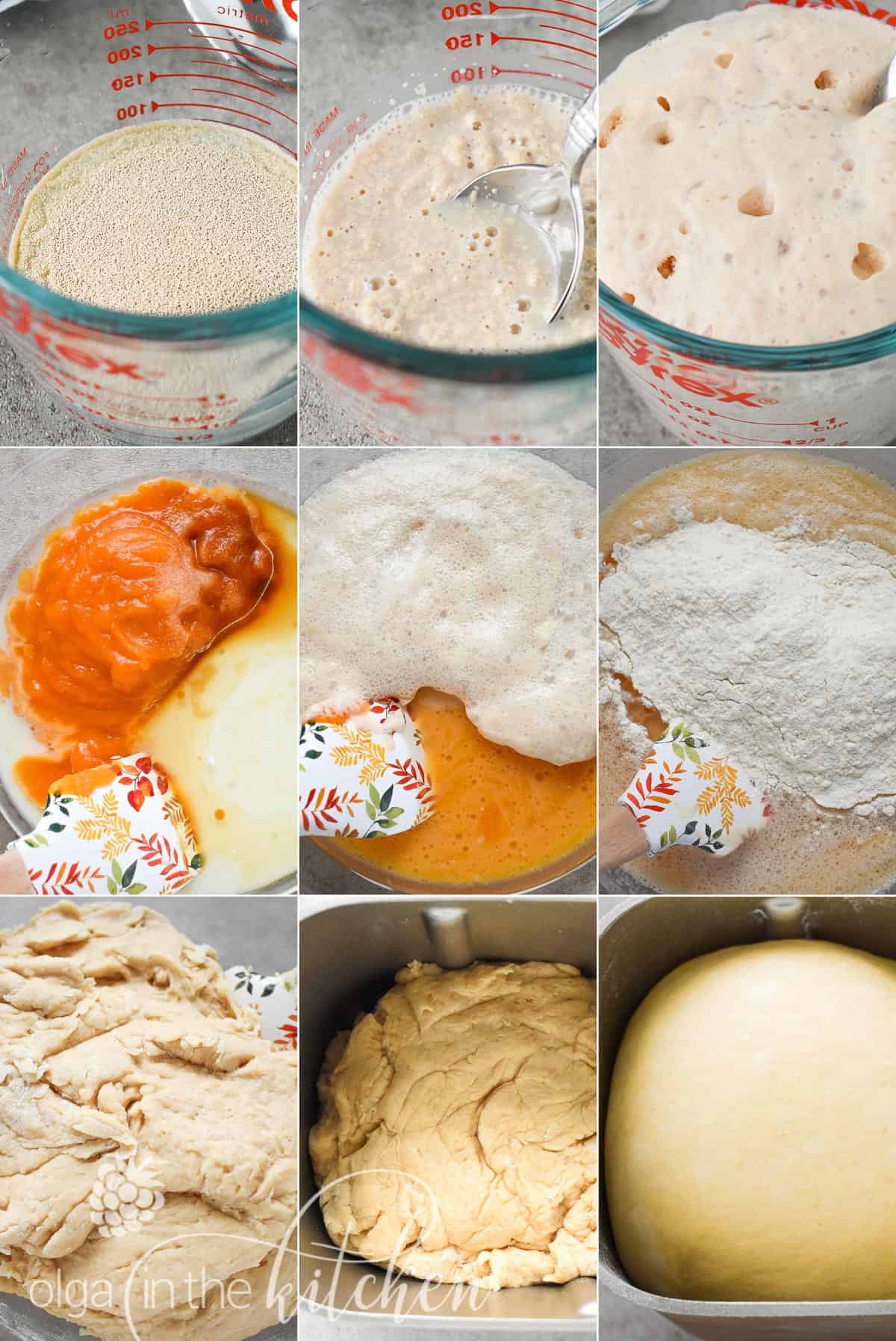 dough for homemade pumpkin bread
