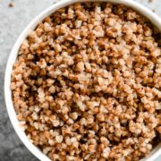 Buckwheat is a healthy, gluten-free seed with a nutty, toasty flavor and soft texture. It's so easy to prepare and inexpensive. Learn How to Cook Buckwheat kasha perfectly every time! #buckwheat #olgainthekitchen #howto #sidedish #healthy #lowcarb