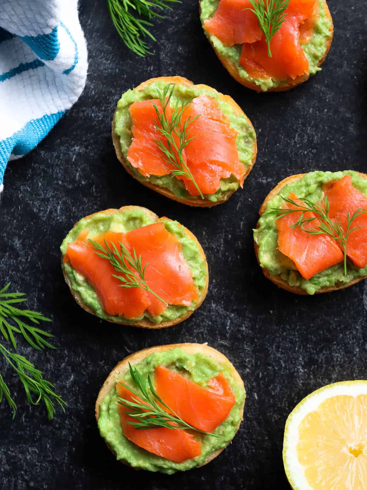 These Salmon Avocado Sandwiches are super easy, healthy and the perfect appetizer to serve at your next party or enjoy as a delicious breakfast alternative.