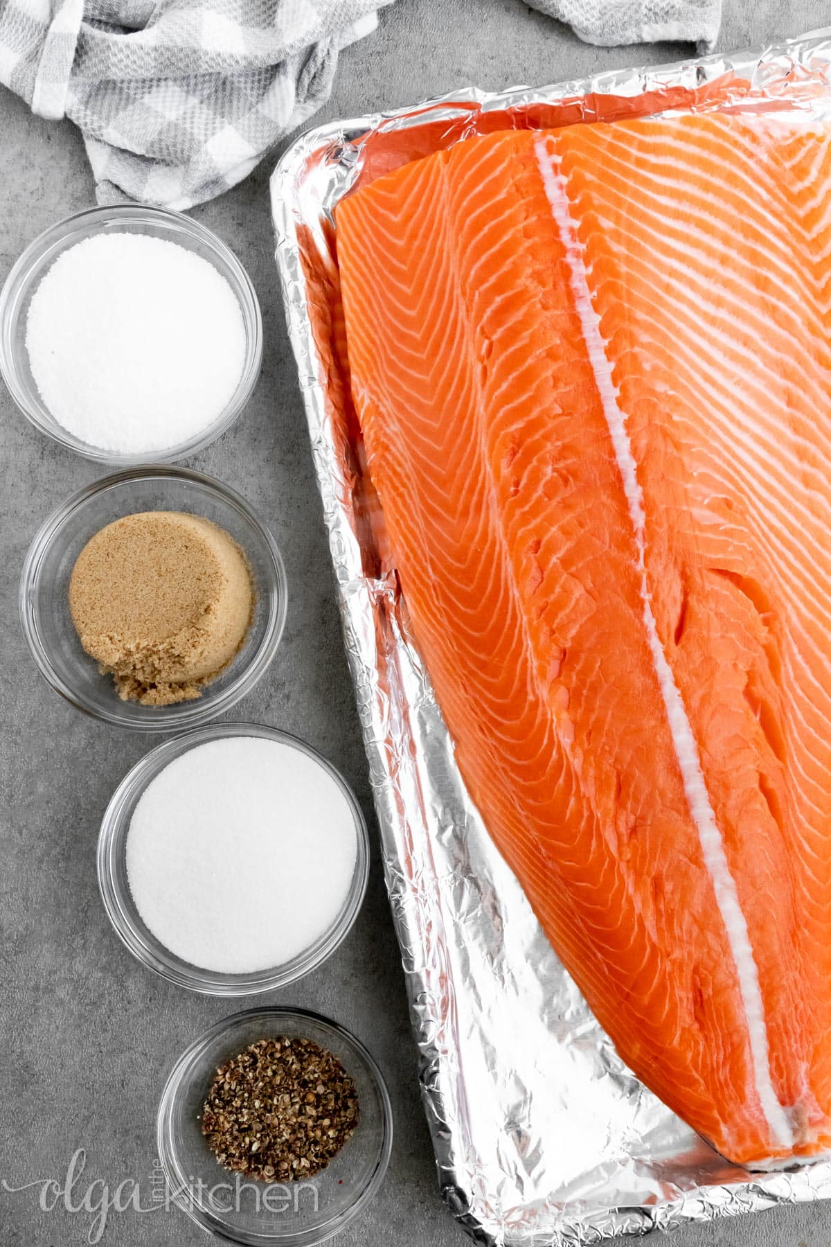 Hot smoked salmon cure recipe. #smokedsalmon #salmon #olgainthekitchen #holiday #summer #homemade